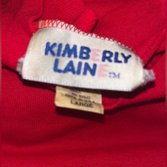 Vintage Christmas Nightgown Sweater Kimberly Laine Cat Red Bell Long Large USA - Picture 6 of 6